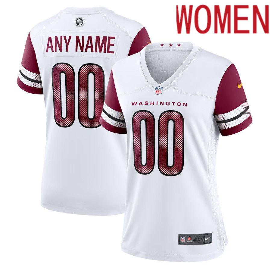 Women Washington Commanders Nike White Game Custom Player NFL Jersey->youth nfl jersey->Youth Jersey
